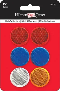 1-1/4 ASSORTED COLORS REFLECTORS