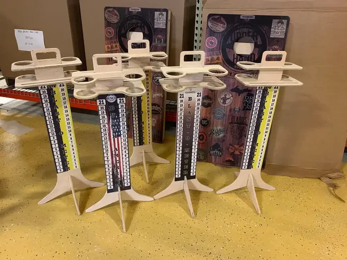 10 pack! League Bundle Cornhole Score board/drink holder / iPad holder – qty of 10 / free ship!