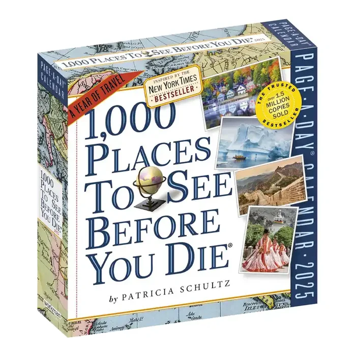 1000 Places to See Before You Die 2025 Desktop Calendar