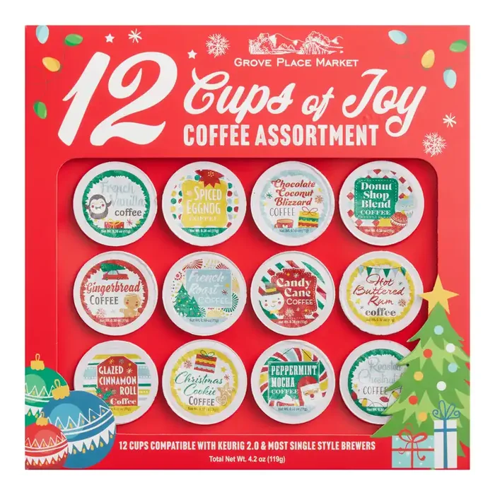 12 Coffees Of Christmas Coffee Pods Gift Set 12 Count