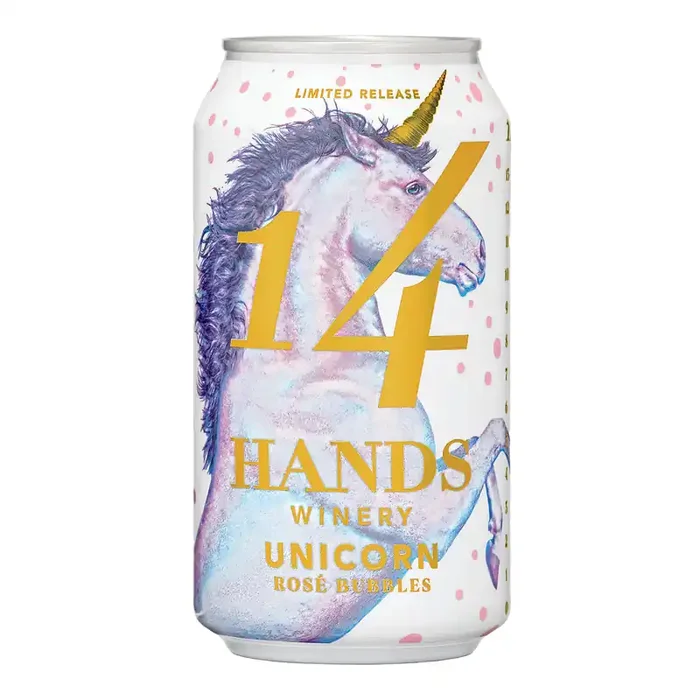14 Hands Unicorn Rosé Bubbles 375ml Can