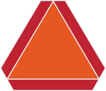 14 X 16 ORANGE AND REDSLW MVING VHCLE