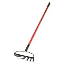16-In. Bow Rake, Heavy-Duty Steel, 58-In.Fiberglass Handle