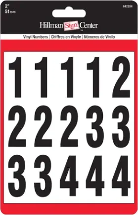 2 BLACK AND WHITE NUMBERS KIT