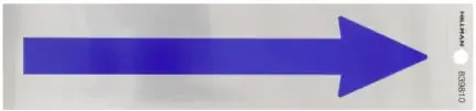 2 X 8 BLUE AND NICKEL ARROW SIGN