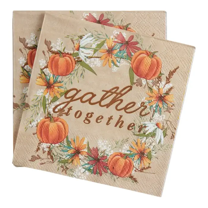 20 Count Gather Together Beverage Napkins Set Of 2