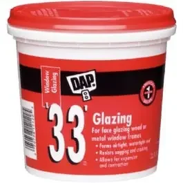 33‘ Window Glazing Compound, White, 1-Pt.
