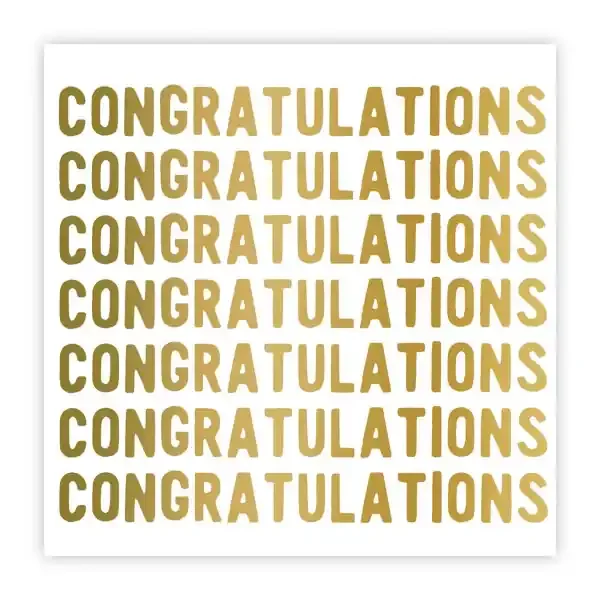 5″ NAPKIN-CONGRATULATION 20CT
