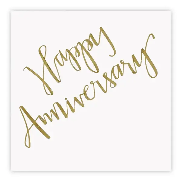 5″ NAPKIN-HAPPY ANNIVERSRY 20CT