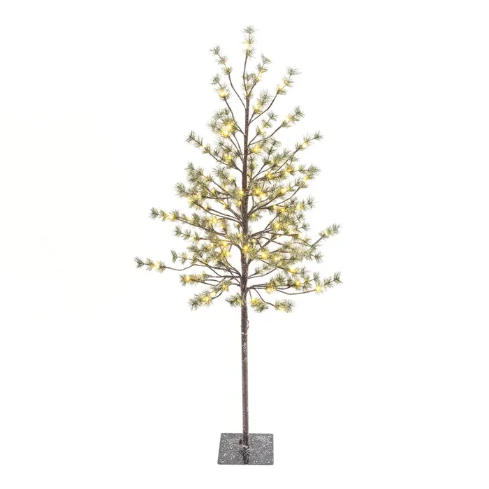 5 Foot Icy Pre Lit Micro LED Electric Artificial Pine Tree