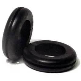 5-Pk. 3/8-In. I.D. Flexible Black Vinyl Hole Grommet