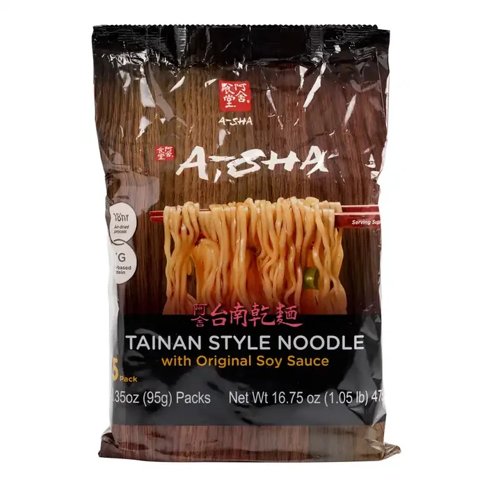 A-Sha Tainan Noodles with Sesame Paste Sauce 5 Pack