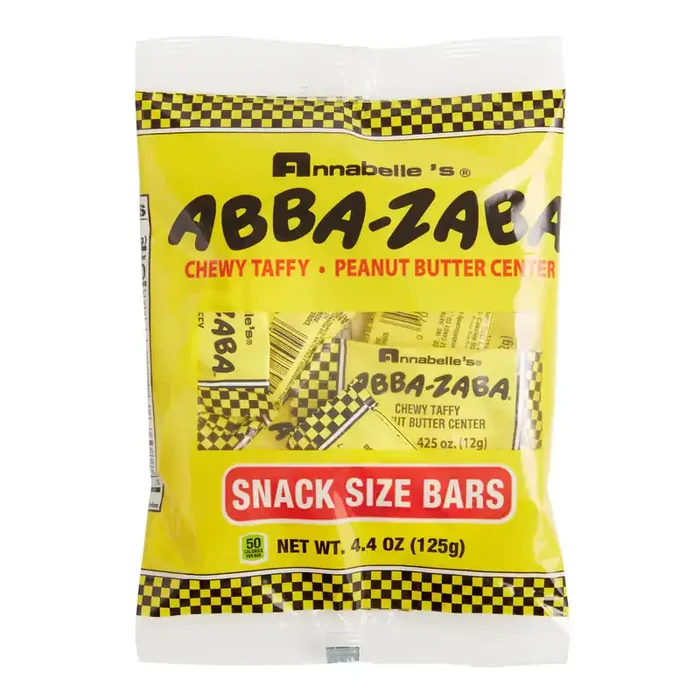 Abba Zaba Peanut Butter Taffy Bars Bag Set of 4