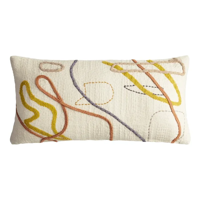 Abstract Contoured Line Lumbar Pillow