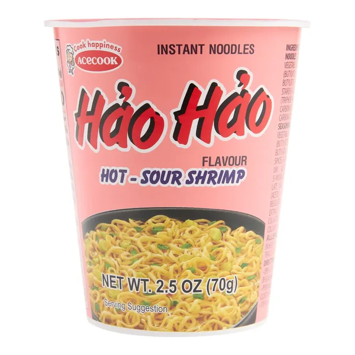 Acecook Hao Hao Hot & Sour Shrimp Instant Noodle Cup