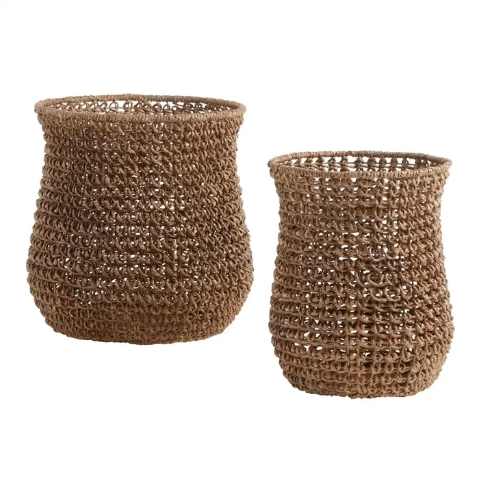 Adora Water Hyacinth And Rattan Vase Basket