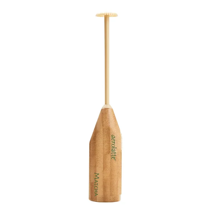 Aerolatte Bamboo Print Battery Operated Matcha Tea Frother