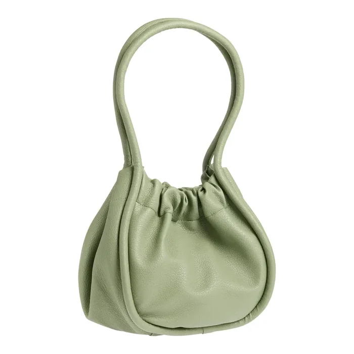 Agave Green Faux Leather Hobo Bag