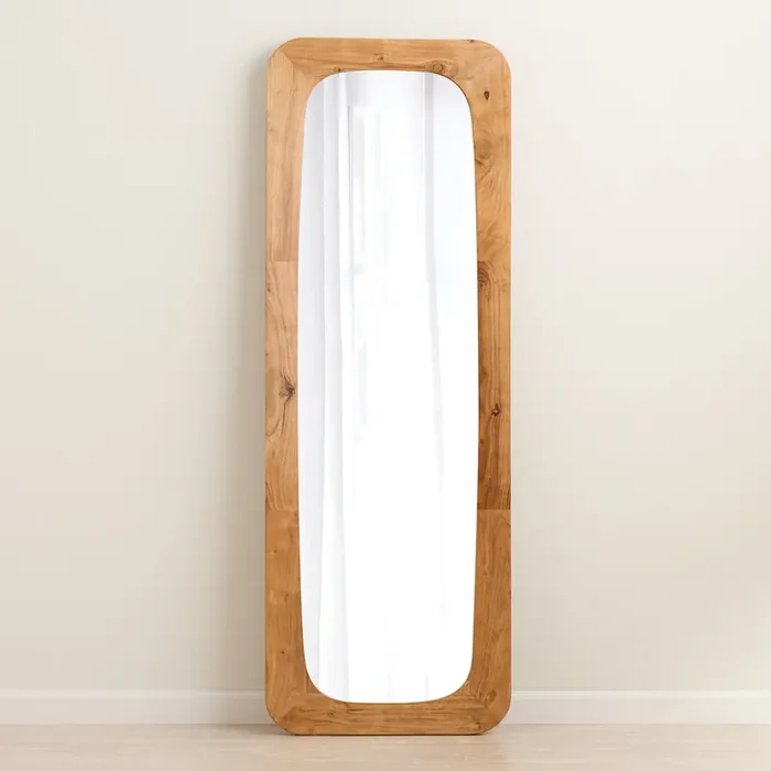 Alka Natural Acacia Wood Leaning Full Length Mirror