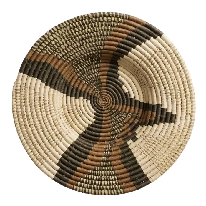 All Across Africa Natural And Brown Raffia Disc Wall Decor