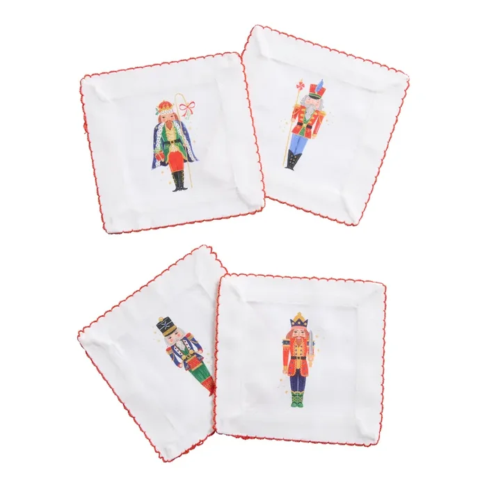 All The Trimmings Nutcracker Cocktail Napkins 4 Pack