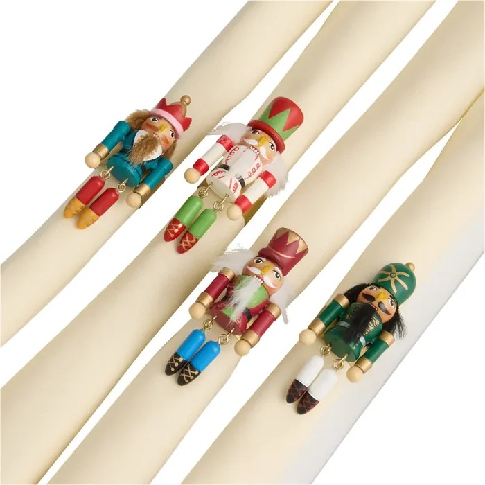 All The Trimmings Nutcracker Napkin Rings 4 Pack