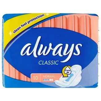 Always Classic Normal Sanitary Towels With Wings