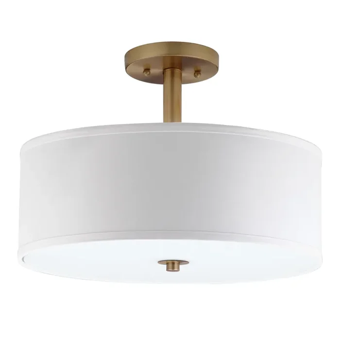 Alysian Gold And White Flush Mount Ceiling Light