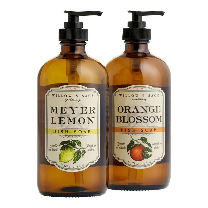 Amber Glass Citrus Dish Soap