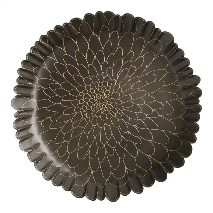 Antique Black Metal Floral Blooming Wall Decor