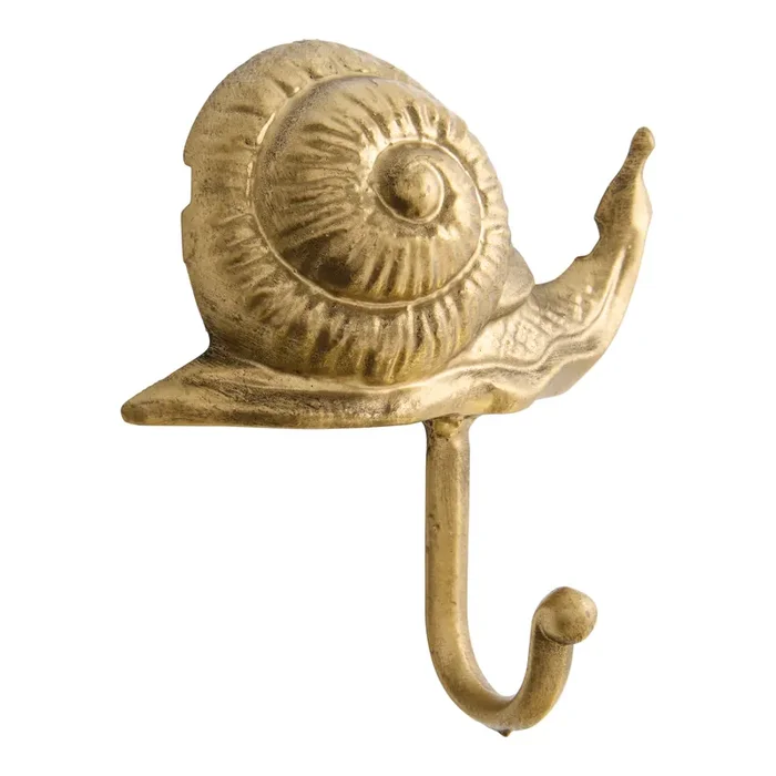 Antique Gold Iron Snail Wall Hook