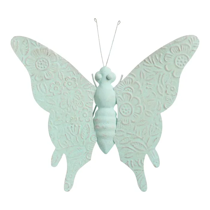 Antiqued Green Iron Butterfly Wall Decor