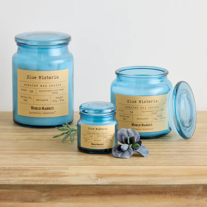 Apothecary Blue Wisteria Scented Candle
