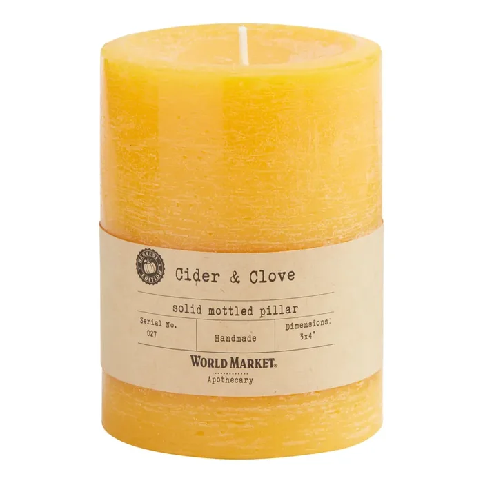 Apothecary Cider & Clove Pillar Scented Candle 3×4