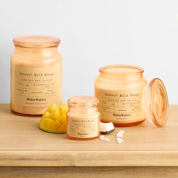 Apothecary Coconut Milk Mango Scented Candle