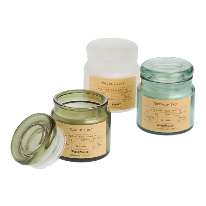 Apothecary Mini Scented Candle Set of 2