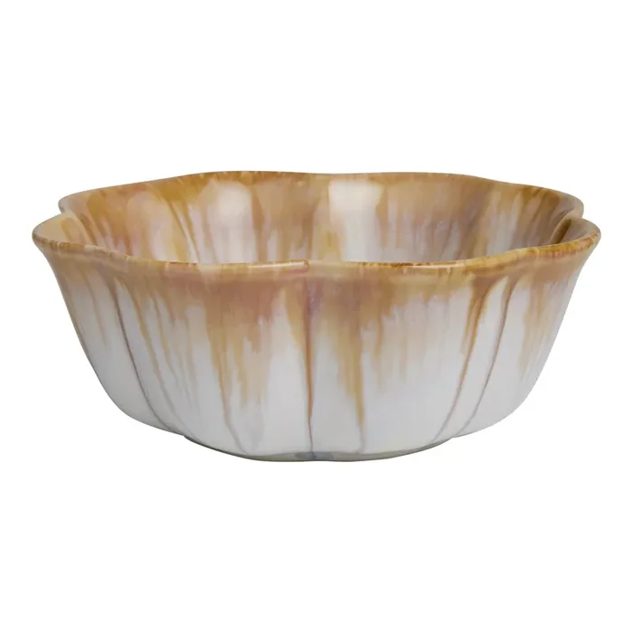 Ardan Caramel And Lavender Scalloped Bowl
