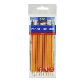 ARO BLEISTIFT MIT RADIERER HB 10 STÜCK