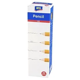 ARO BLEISTIFT MIT RADIERER HB 50 STÜCK