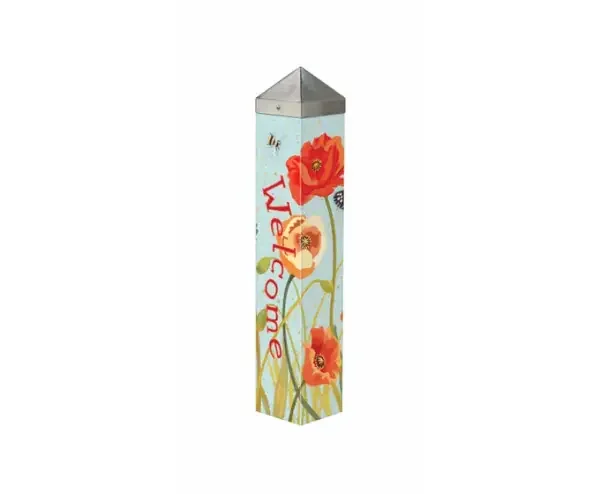 ART POLE 20″ POPPY BUTTERFLY