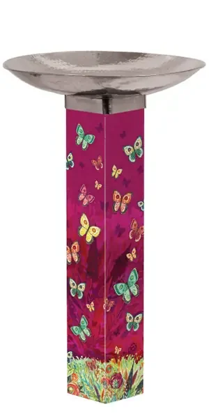 ART POLE BIRDBATH BOHEMIAN FLUTTERS
