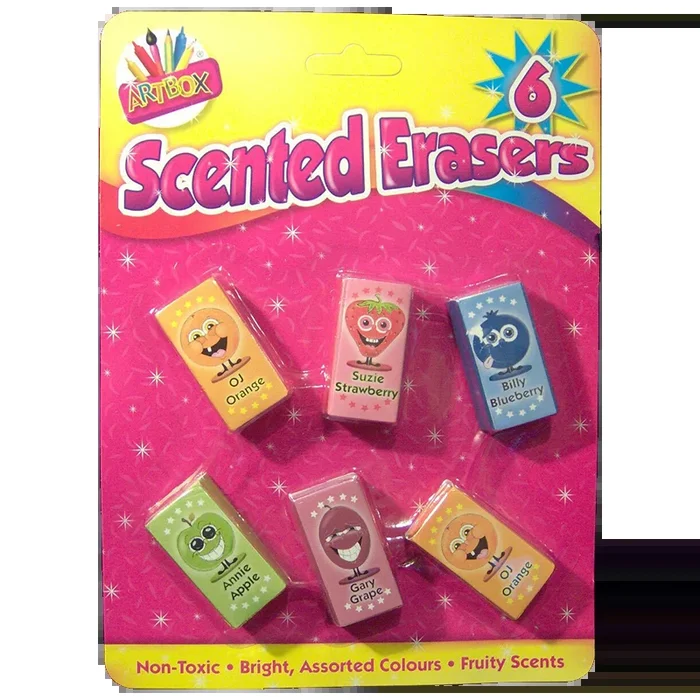 Artbox Fruity Scented Erasers 6 Pack – Case of 12