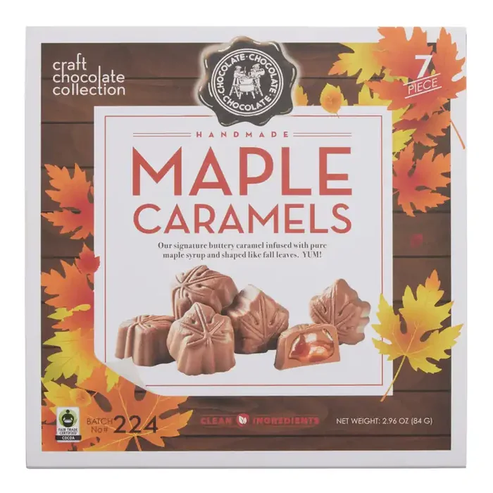 Assorted Milk Chocolate Maple Caramels 7 Piece