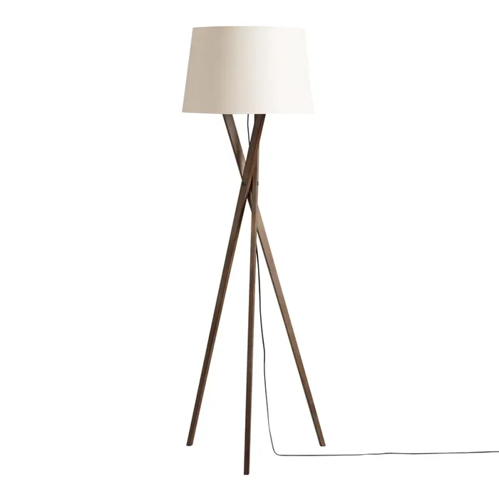 Austin Walnut Brown Wood Tripod Floor Lamp