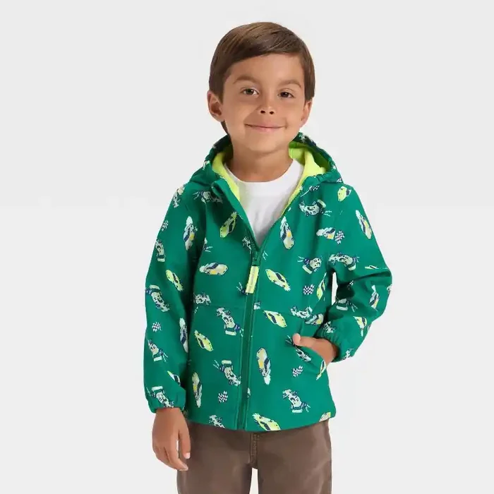 Baby Boys‘ Full Zip Softshell Jacket – Cat & Jack™ Green 12M