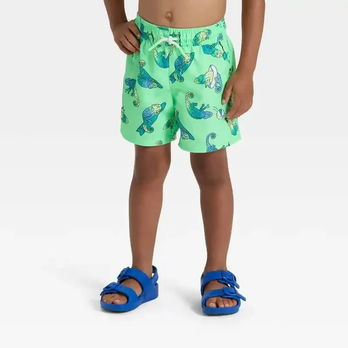 Baby Boys‘ Ombre Chameleon Swim Shorts – Cat & Jack™ Green 18M