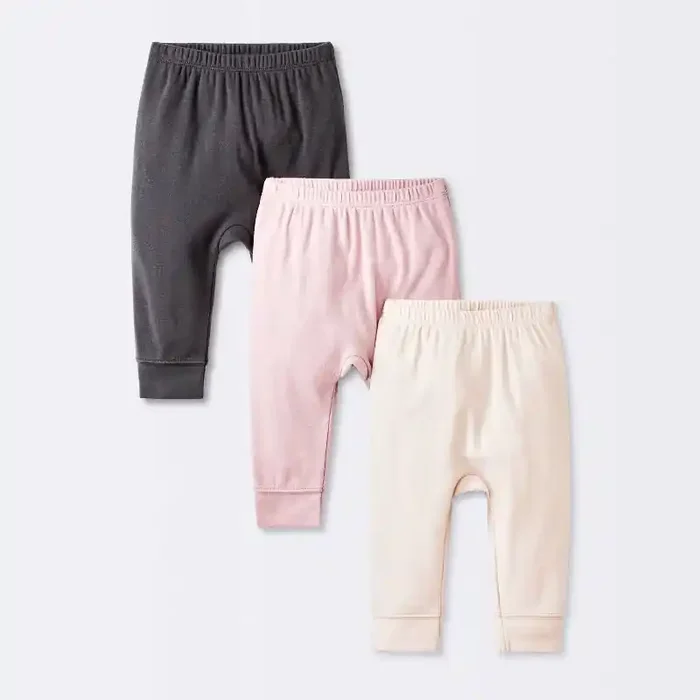 Baby Girls‘ 3pk Cotton Jogger Pants – Cloud Island™ Pink 12M