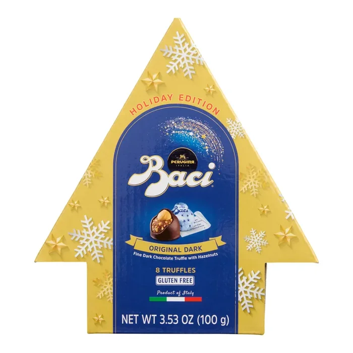 Baci Perugina Hazelnut Truffles Christmas Tree Box 8 Piece