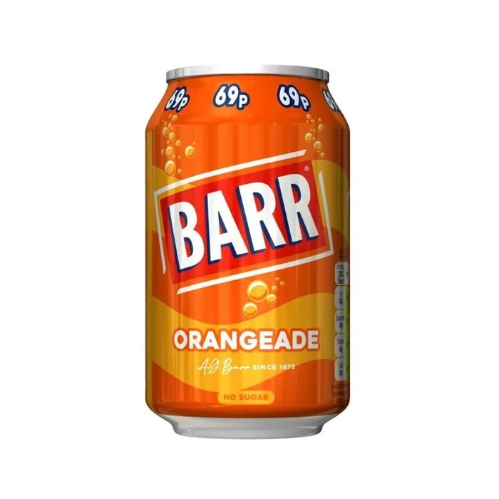 Barr Orangeade Cans 330ml PMP 69p – Case of 24