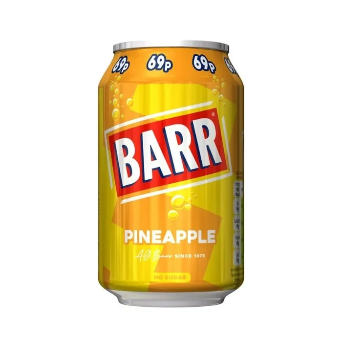 Barr Pineapple Cans 330ml PMP 69p – Case of 24